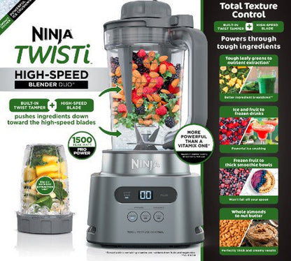 Twisti, HIGH-SPEED Blender DUO 3 Preset Auto-Iq Programs, 34 Oz. Pitcher Capacity, SS150