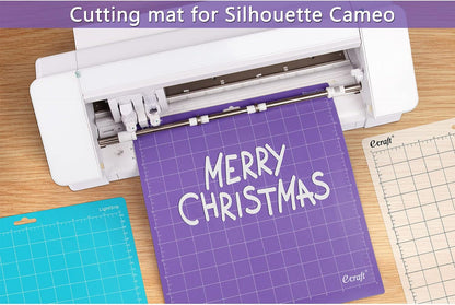 Ecraft Cutting Mat for Silhouette Cameo 5/4/3/2/1: 12X12Inch Include One Stronggrip&Three Standardgrip&One Lightgrip Cutting Mat Perfect for Silhouette Cameo Replacement for Crafts、Sewing and All Arts