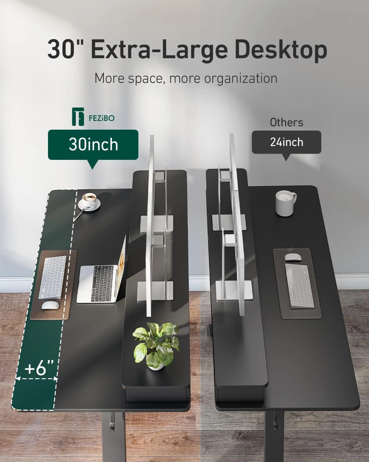 63 X 24 Inch Height Adjustable Electric Standing Desk with Drawers, Stand up Table with Large Storage Shelf, Sit Stand Desk for Home Office, Black