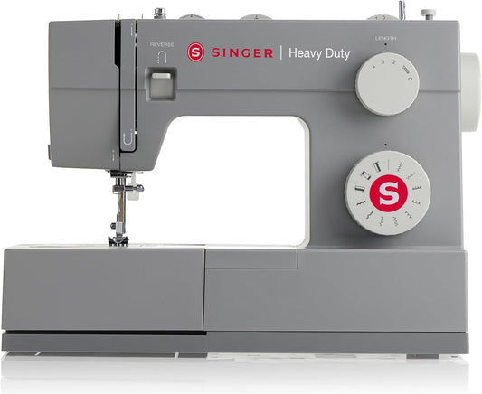 SINGER Heavy Duty 4411 High-Speed Sewing Machine with Accessory Kit | Strong Motor, Enhanced Piercing Power, 69 Stitch Applications, Full Metal Frame, 4-Step Buttonhole & LED Light, Grey