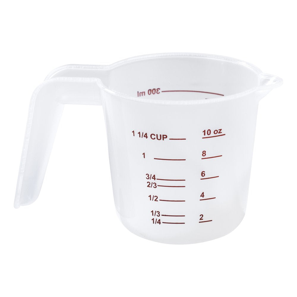 3-Piece Plastic Measuring Cups Set with Spouts, Clear