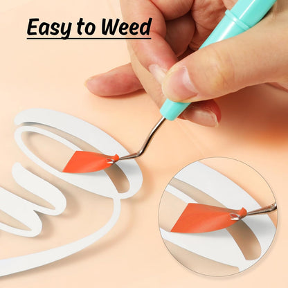 HTV Vinyl Rolls Heat Transfer Vinyl - 12" X 5Ft Orange HTV Vinyl for Shirts, Iron on Vinyl for All Cutter Machine - Easy to Cut & Weed for Heat Vinyl Design (Orange)