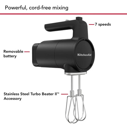 GO Cordless Hand Mixer | Black Matte