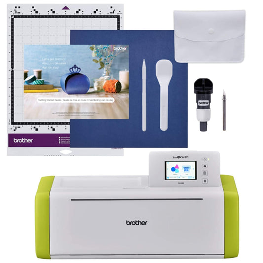 Scanncut SDX85 Electronic DIY Cutting Machine with Scanner, Make Vinyl Wall Art, Appliques, Homemade Cards and More with 251 Included Patterns, White/Lime