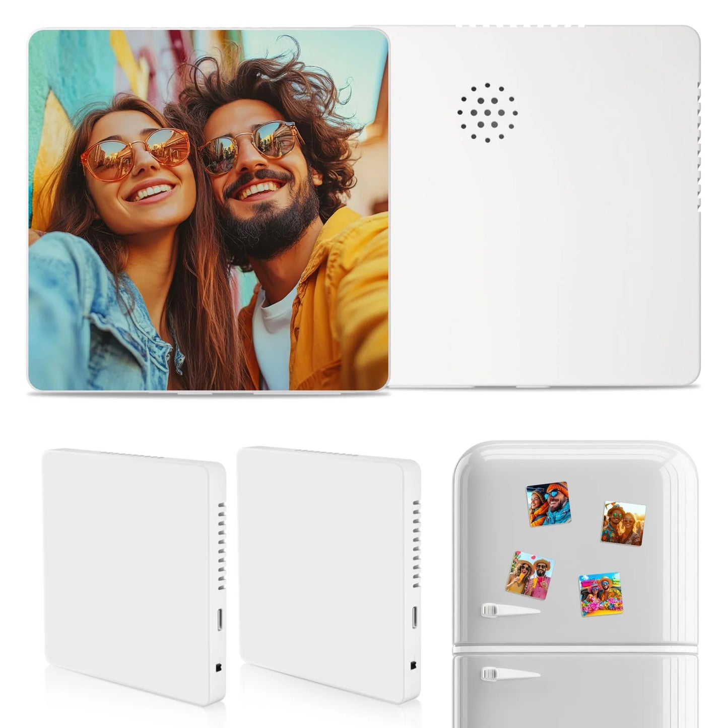 Sublimation Music Fridge Magnets Blanks 3.93" Bulk (White or Black) 2 Pack