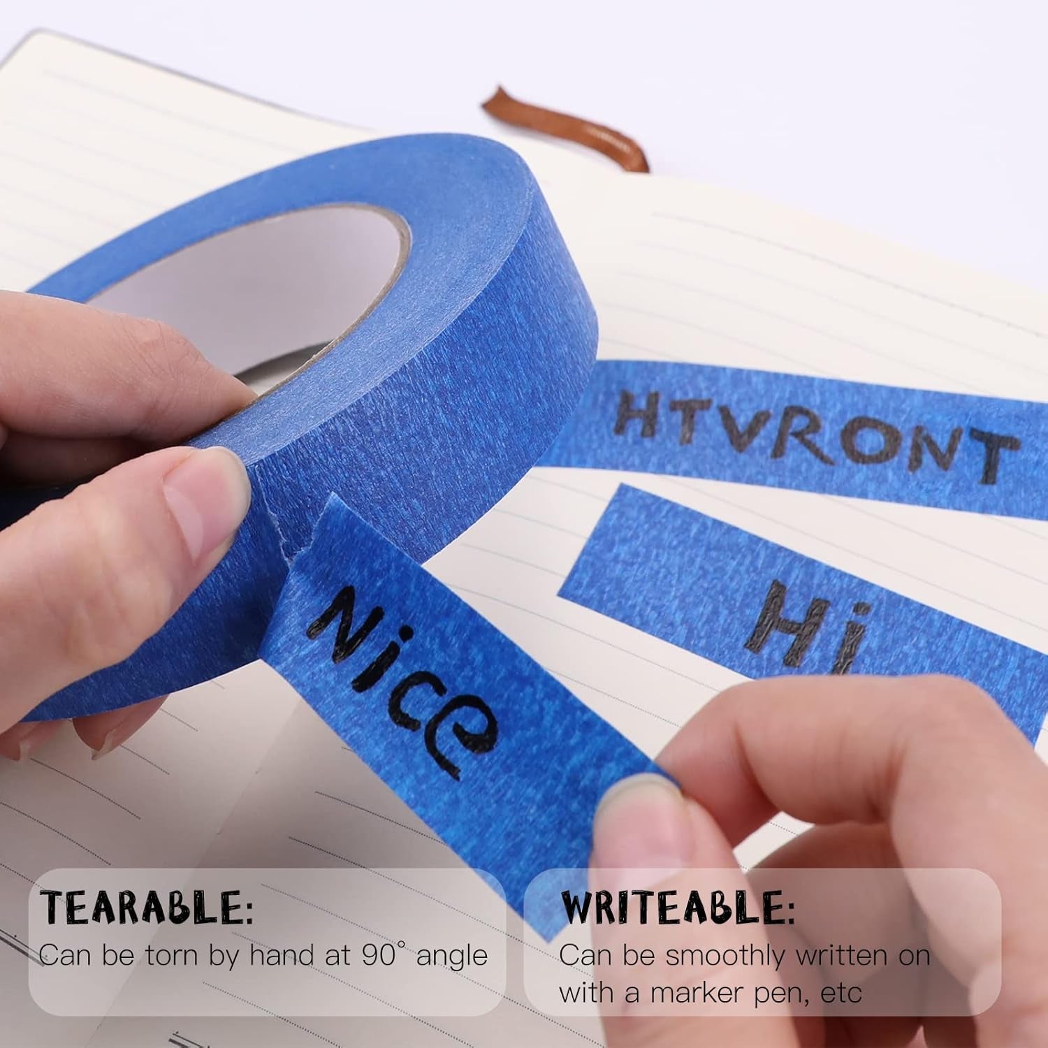 Blue Painters Tape - 1 Inch X 60 Yards X 3 Rolls Masking Tape, Multi-Surface Painters Tape, Paint Tape for Wall, Painting, Craft, Art Supplies, Clean Release Painter'S Blue Tape