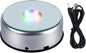Rotating Display Stand Light Base Colorful Cup Display Turner Spinner Light Tumbler Crystal Turning Display Base Stand with USB Power Cable for Crystals Glass Jewelry Art Gift