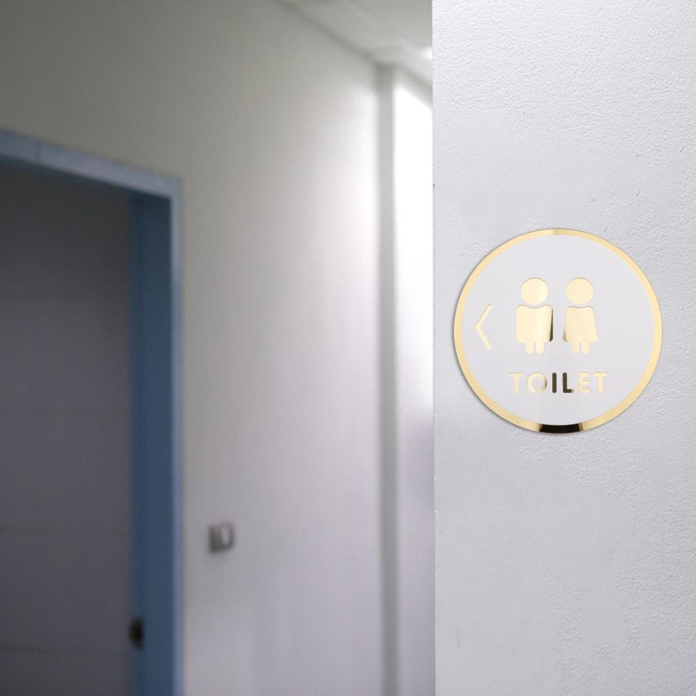 Toilet Door Sign Bathroom Sign Acrylic Pictogram Toilet Symbol Bathroom Door Signage Restroom Sign for Commercial Public Place Store Mall Style C