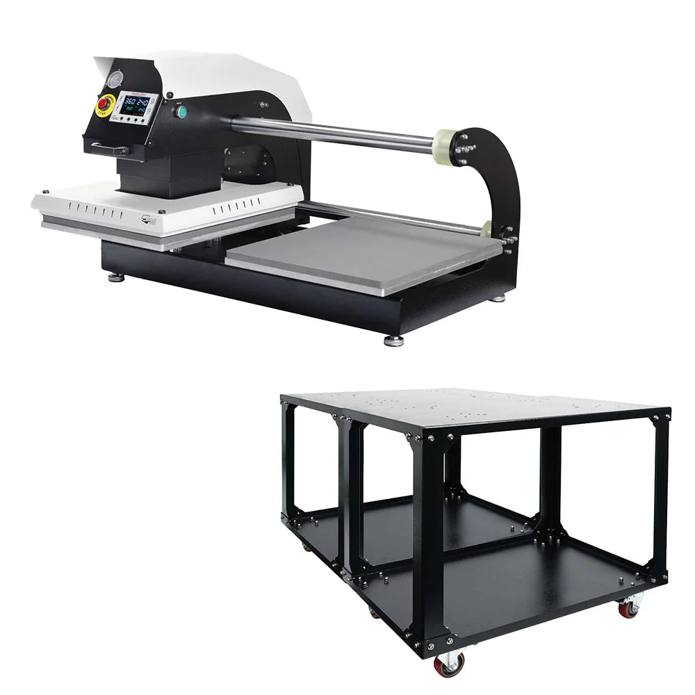 16" X 20" Double Station Pneumatic Heat Press Stand Bundle