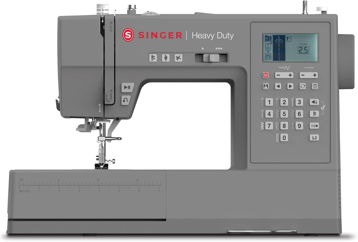 SINGER Heavy Duty 6800C Computerized Sewing Machine with Accessory Kit | Strong Motor with Enhanced Piercing Power, 586 Stitch Applications, LCD Screen, Full Metal Frame & 1-Step Buttonhole