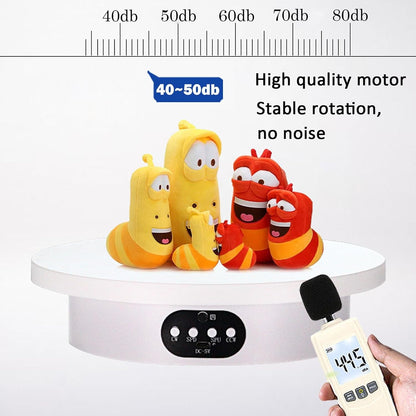 YVV Motorized Rotating Display Stand for Epoxy Glitter Tumbler, 360° Cup Turner Electric Turntable for Products Photography, Adjustable Speed and Direction Bling Bling Tumbler Making Supplies Spinner