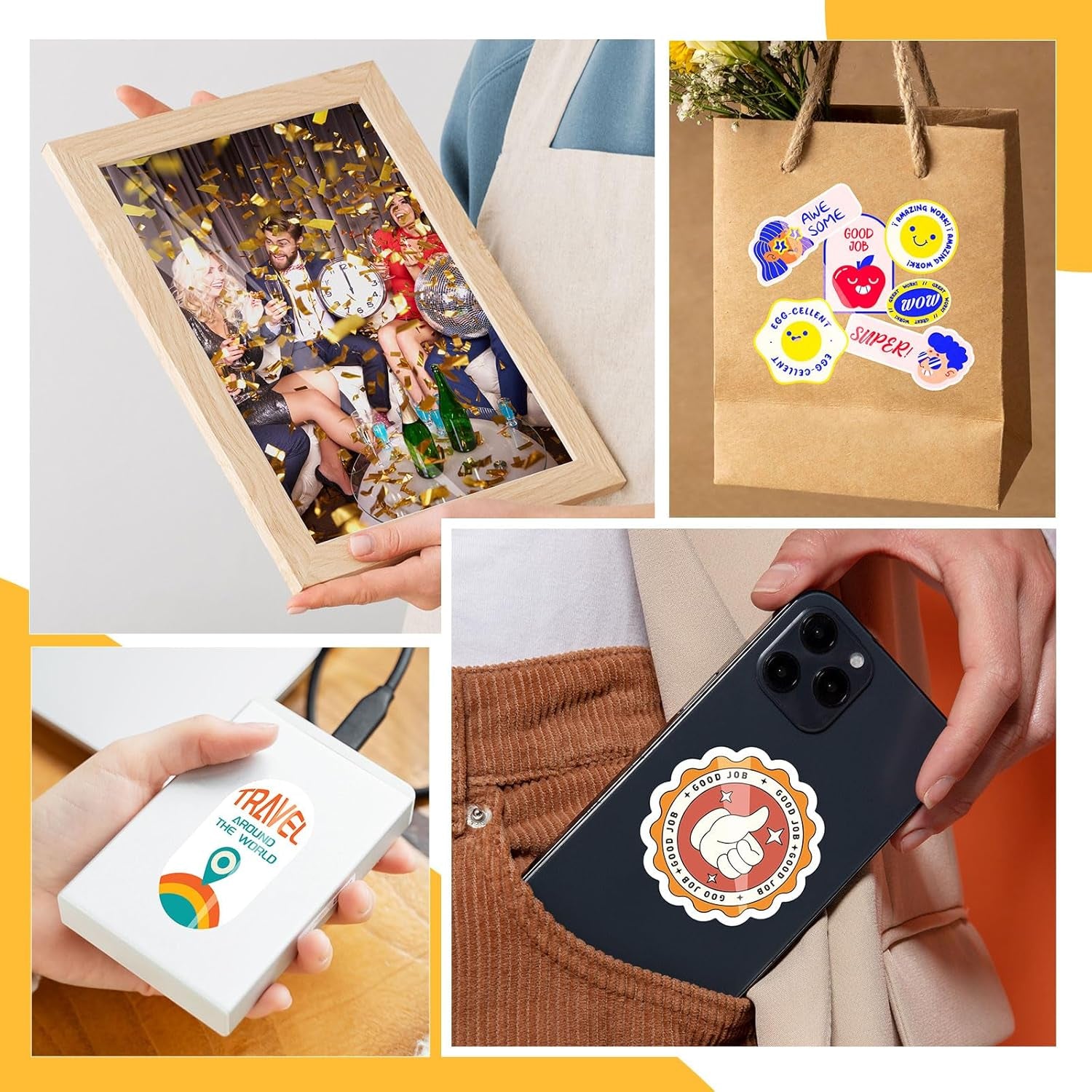 Laminating Sheets Clear Laminate Sheets Sticker Paper for Inkjet Printer Clear Vinyl for Printable Vinyl Sticker Paper Photo Paper 8.26" X 11.69" A4 28 Sheets, Glossy