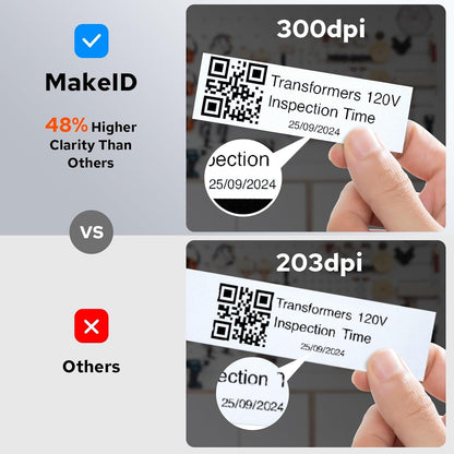 P31 Industrial Label Maker, Thermal Transfer Label Printer Portable Bluetooth Labeler with 0.71" W X 26.24Ft L Label, Wire and Cable Labeling Machine for Job Sites, Fast Creat and Print Label