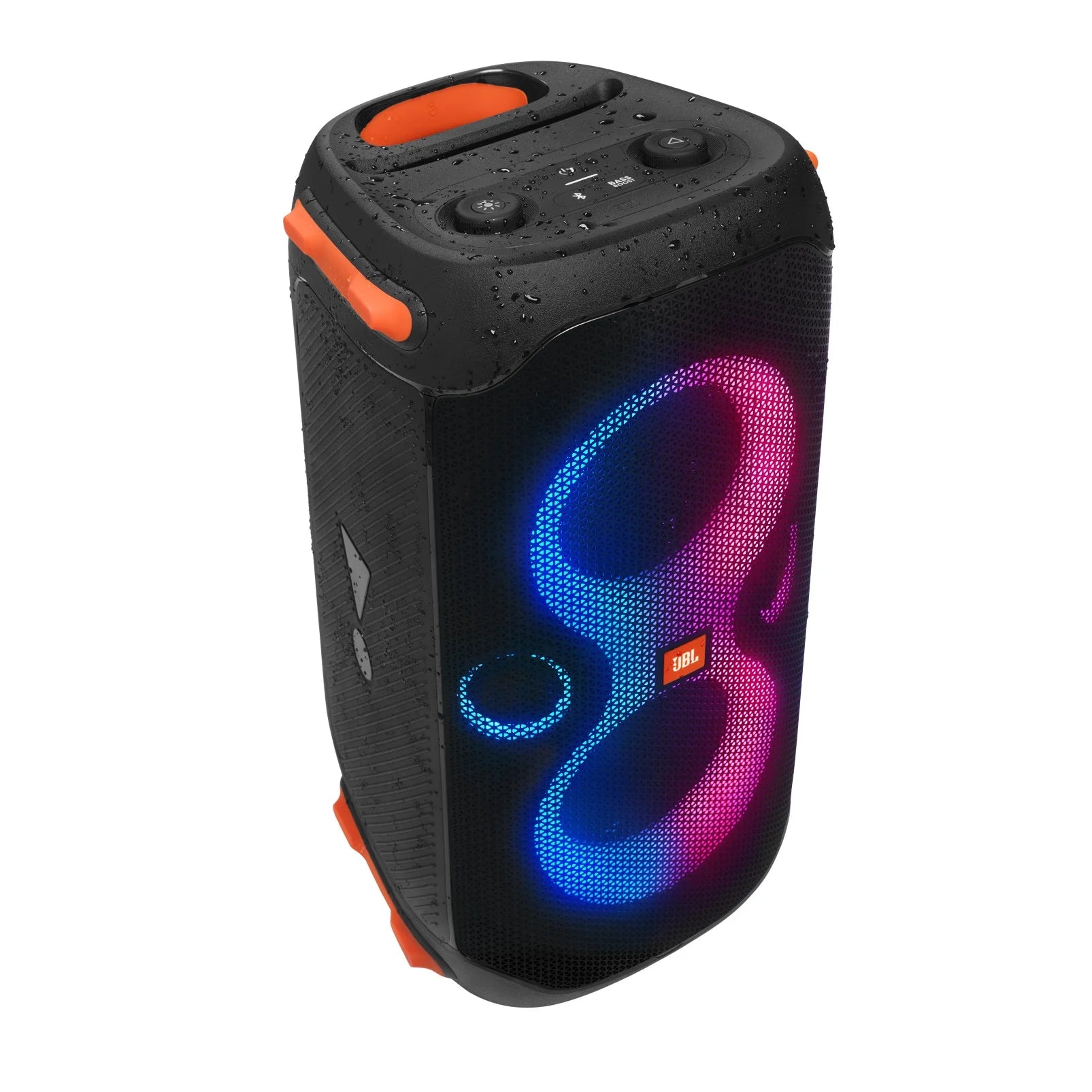 Partybox 110 - Portable Party Speaker with 160W Powerful Sound, Built-In Lights and Splashproof Design - Black