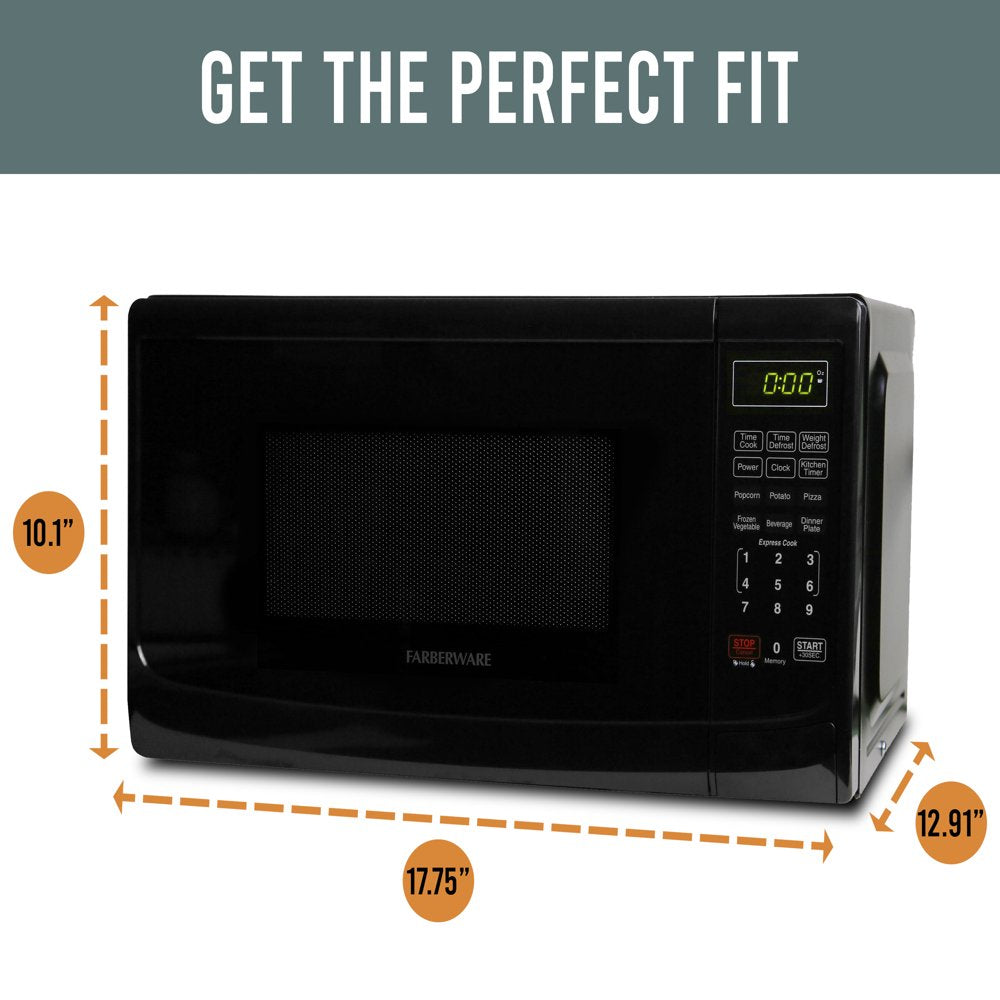 Classic 0.7 Cu. Ft. 700W Microwave Oven, Black