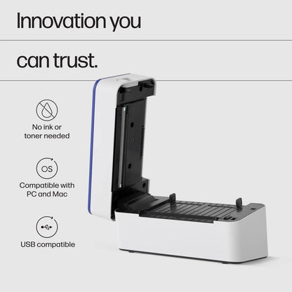 KE100 4X6 Thermal Label Printer, Compact and High-Speed - 203 DPI