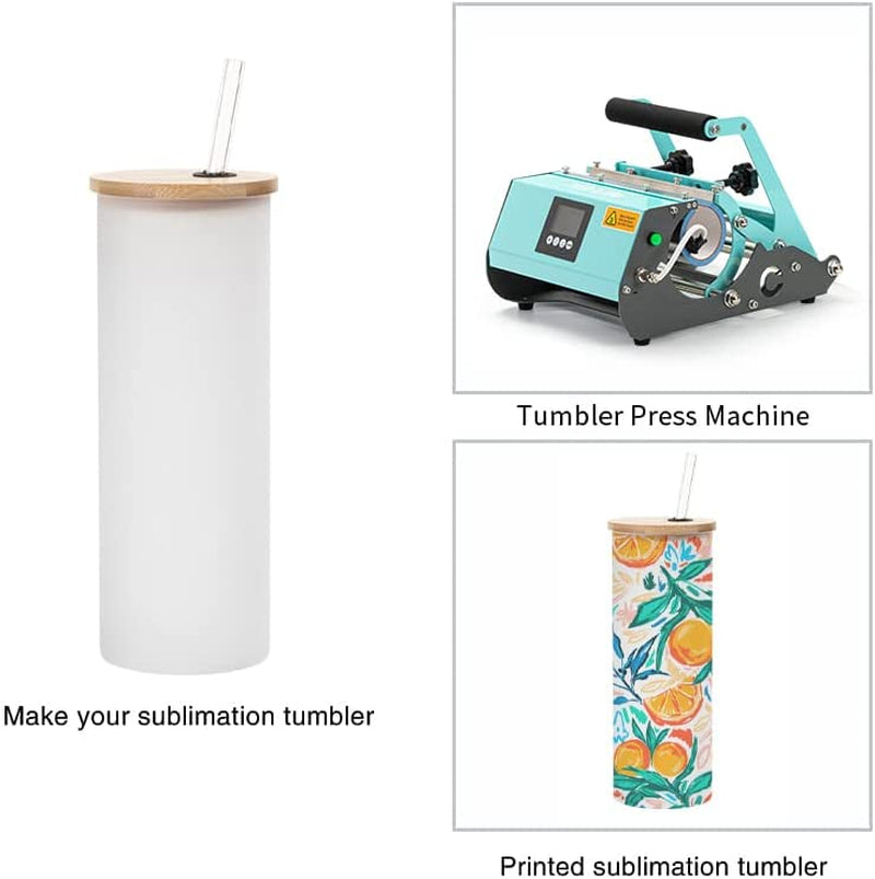 2 in 1 Tumbler Heat Press Machine 110 V Mint Green 20 OZ 30 OZ Mug Heat Press for Sublimation Straight Tumblers Bottles,Sublimation Ceramic Mugs,Sublimation Glass Cans Tumblers Print