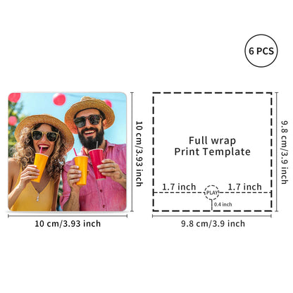 Sublimation Music Fridge Magnets Blanks 3.93" Bulk (White or Black) 2 Pack