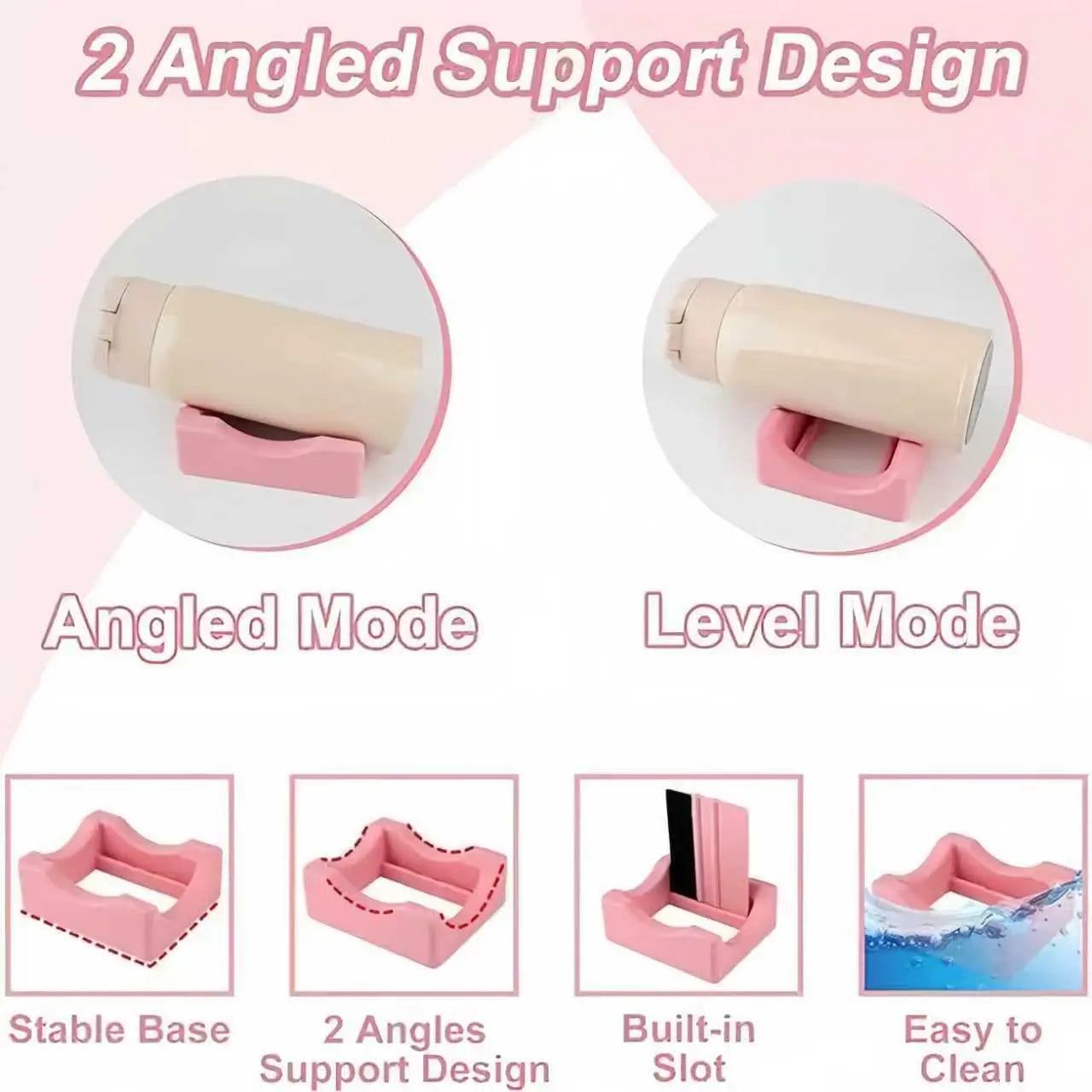 Pink Tumbler Holder + Mini Squeegee