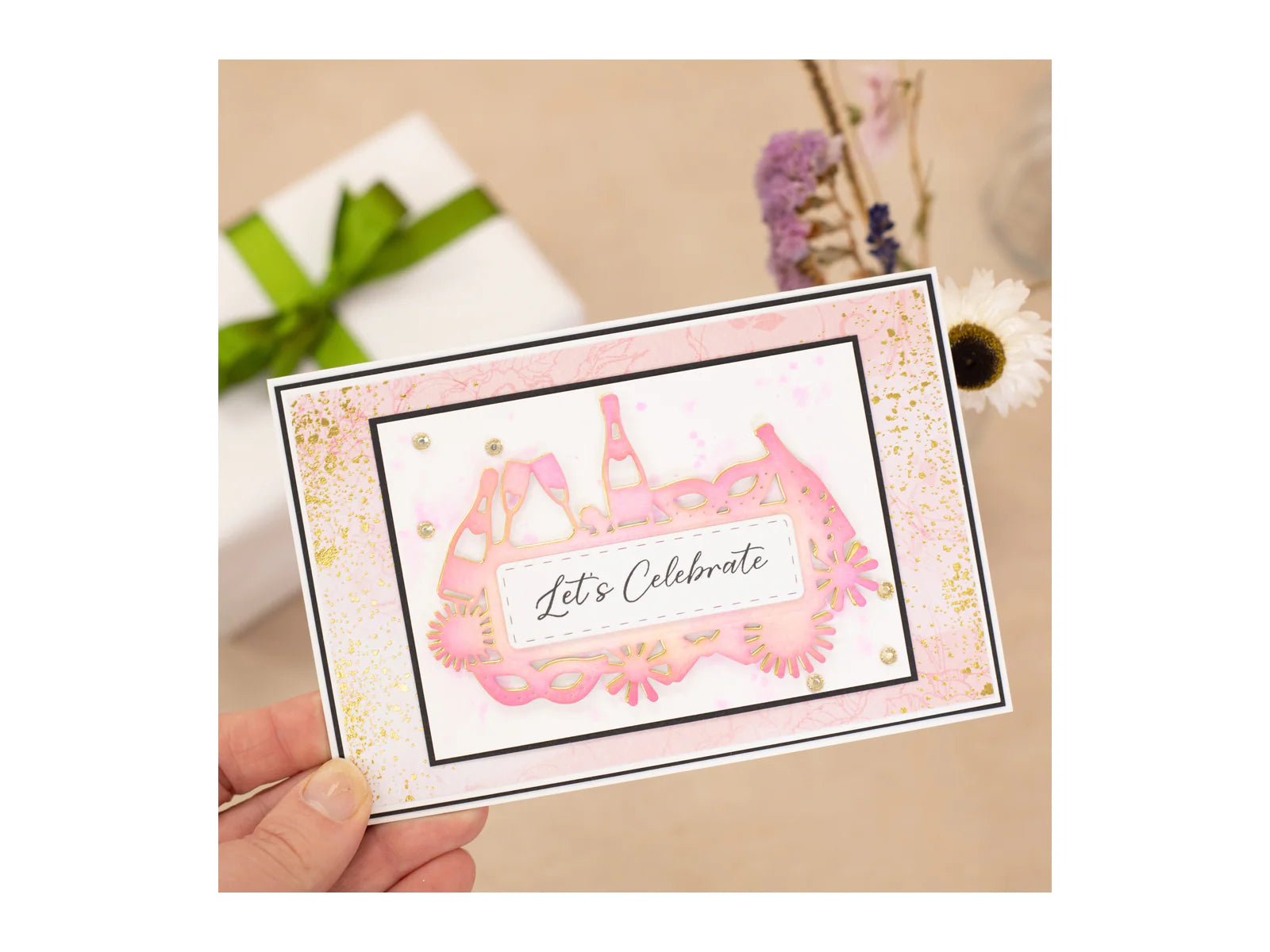 Crafter'S Companion Stamp & Die - Champagne Celebration