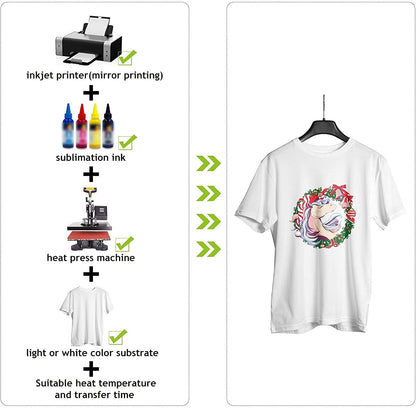 A-SUB Sublimation Paper 3.5X9 Inch, 125Gsm | 100 Sheets, Compatible with Inkjet Printer with Sublimation Ink, for DIY Gifts, Shirts, Craft Blanks