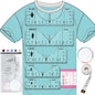Vowlove T-Shirt Ruler for Precise Alignment, Center & Left Chest Placement Tool for Shirt Making, Compatible with Cricut, Heat Press, HTV, Vinyl, DTF, Sublimation