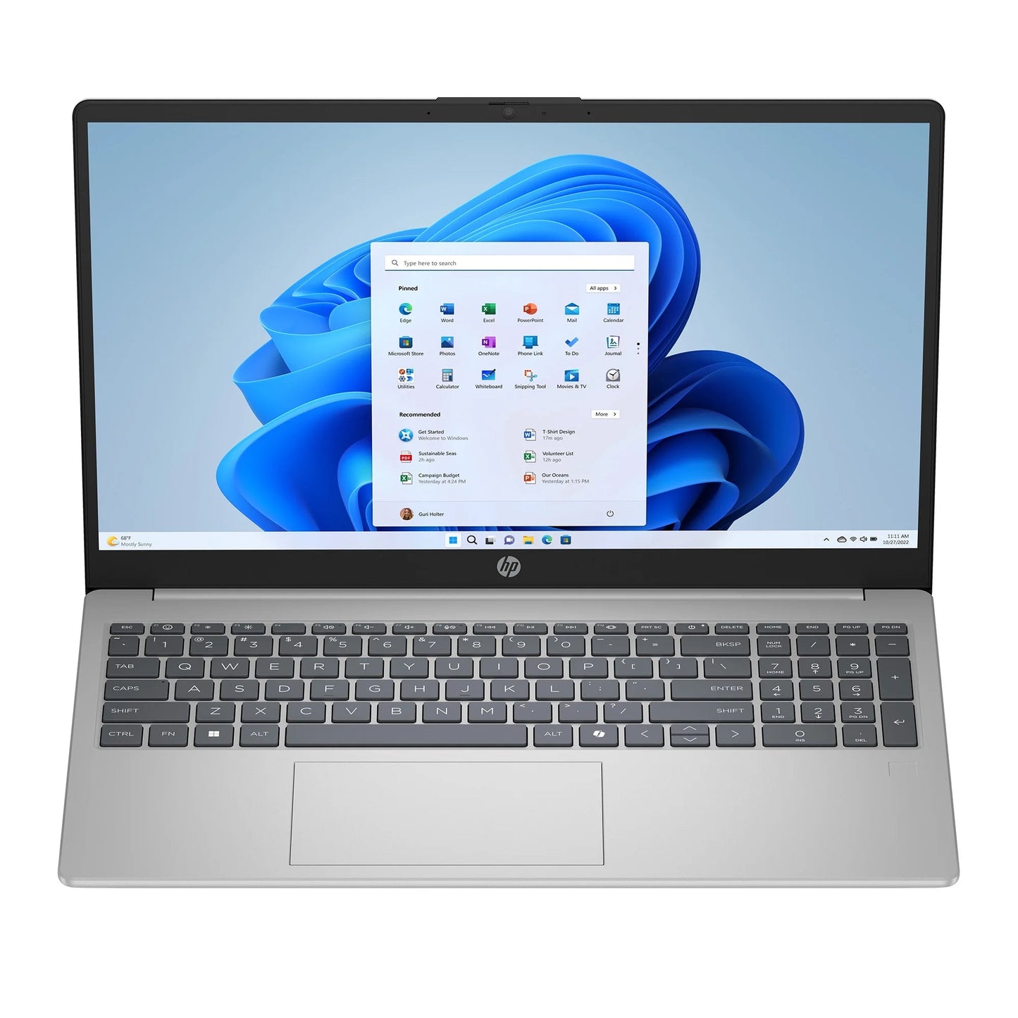 15.6 Inch FHD IPS Windows Laptop Intel Core I5-1334U 8GB RAM 512GB Pcie Nvme SSD Natural Silver