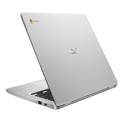 C423 Chromebook, 14" Intel Celeron N3350, 4GB RAM, 64GB Emmc, Chrome OS, Silver Metal, C423NA-WB04