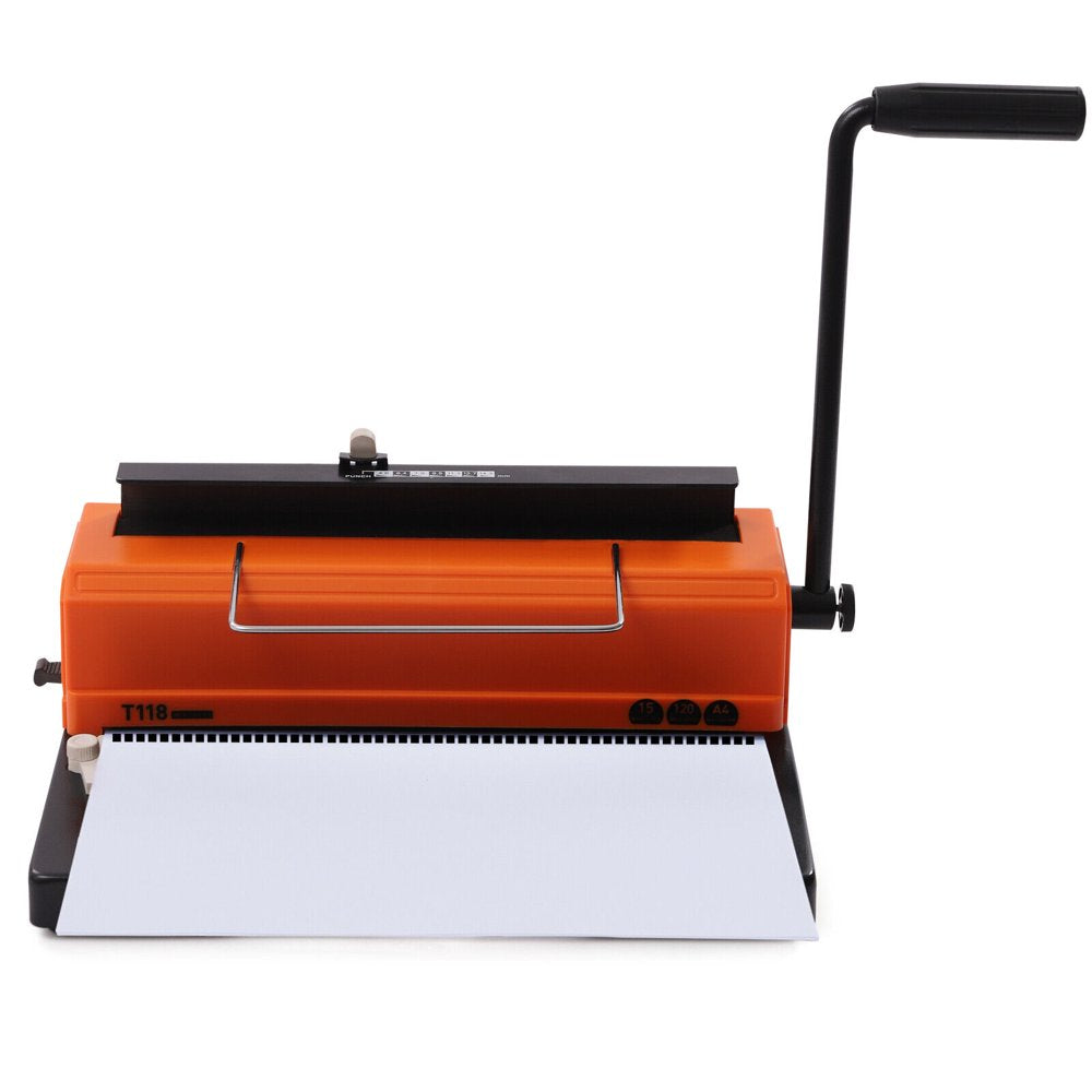 Manual Dual Coil A4 Paper Punching Binding Machine 34 Square Hole Square Binder