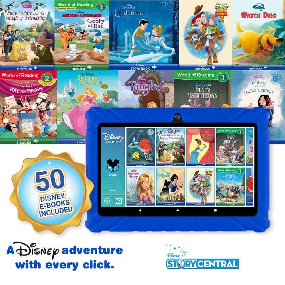 7" Kids Tablet 32GB, 50+ Disney Storybooks, Kid-Proof Case (2023 Model) - Dark Blue