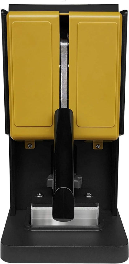 Portable Heat Press Machine, 1500 Lbs Force, 2 X 3 Inch Dual Heat Plates - Starter Kit Enclosed - Color: Gold Yellow