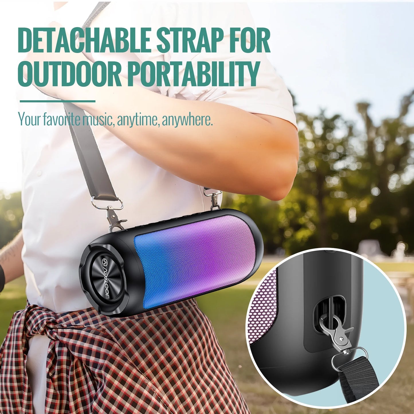 Portable Bluetooth Speaker,Floating Dustproof Speaker,25W Stereo Sound Wireless Speaker with Cool Dynamic LED Lights, IPX6 Waterproof Bluetooth Speakers, BT5.3, TWS Surround Pairing