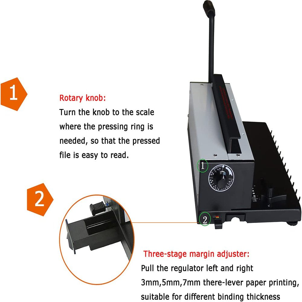 Manual Metal Coil Spiral Coil Binder Puncher Binding Machine