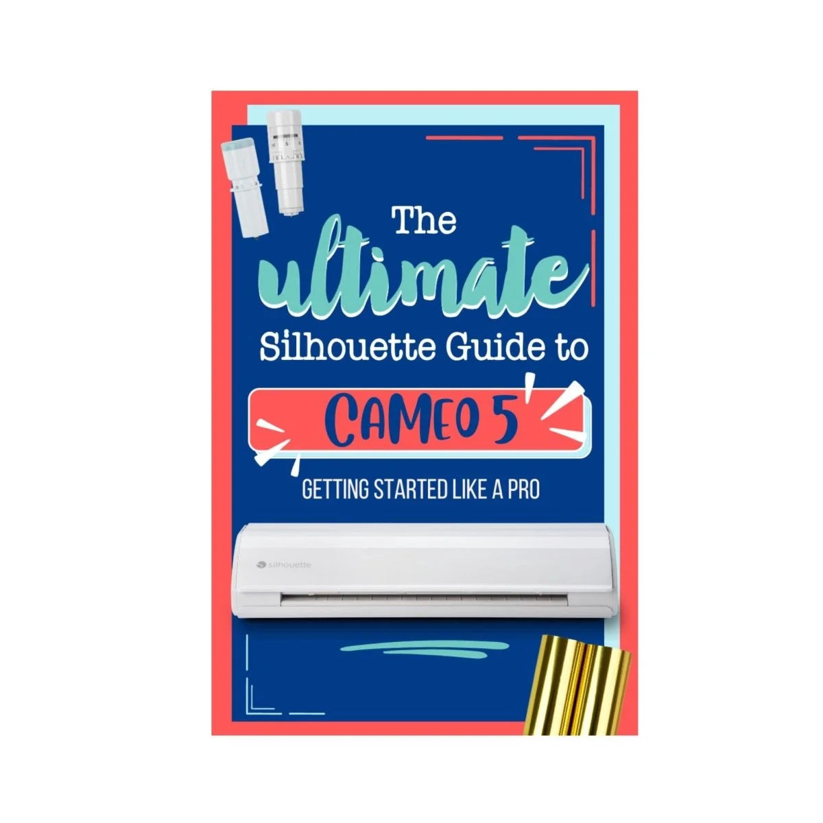 Silhouette White Cameo 5 Alpha W/ 15" X 15" Navy Heat Press & Siser HTV