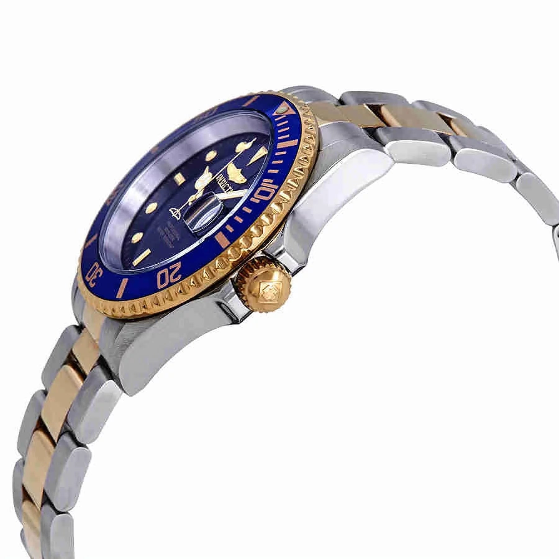 Pro Diver Mens 40Mm Two Tone Quartz Metal Bracelet Watch