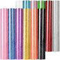 Glitter HTV Heat Transfer Vinyl - 13 Sheets 12" X 10"Glitter Iron on Vinyl for T-Shirts, Sparkle HTV Compatible with Cricut & Silhouette,Easy to Cut & Weed