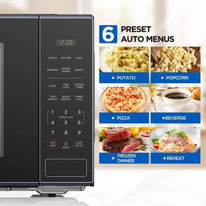 2.2 Cu Ft Countertop Microwave Oven, Black, New