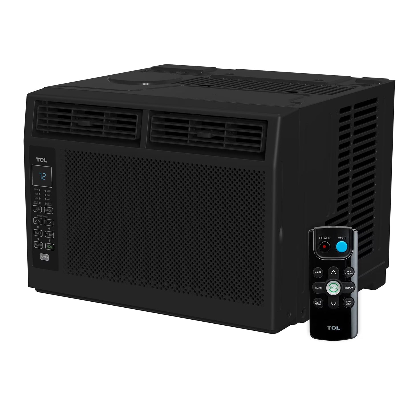 6,000 BTU Window Air Conditioner, 250 Sq. Ft., LED Display, Included Remote, Black, W6W32-B