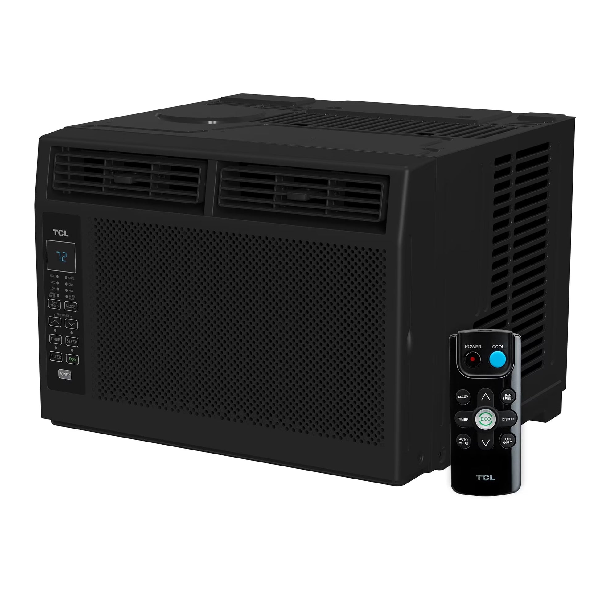 6,000 BTU Window Air Conditioner, 250 Sq. Ft., LED Display, Included Remote, Black, W6W32-B