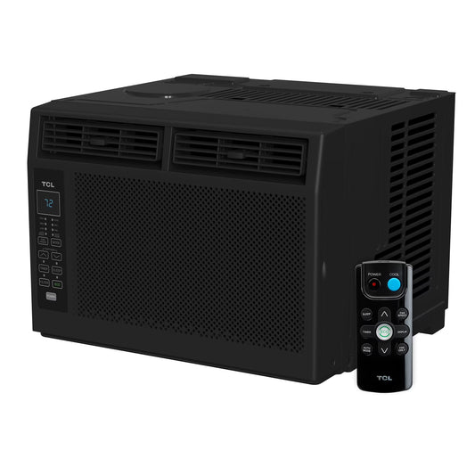 6,000 BTU Window Air Conditioner, 250 Sq. Ft., LED Display, Included Remote, Black, W6W32-B