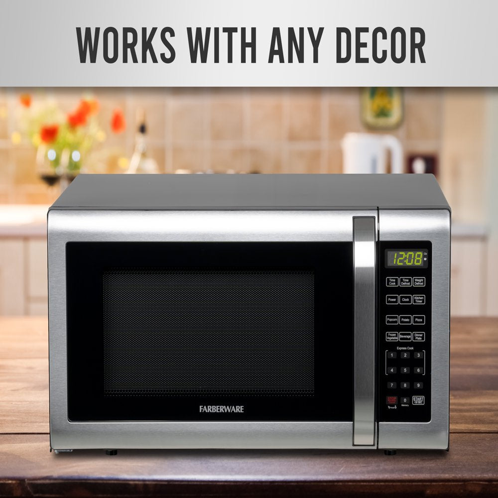 1.6 Microwave Oven, Brushed Stainless Steel