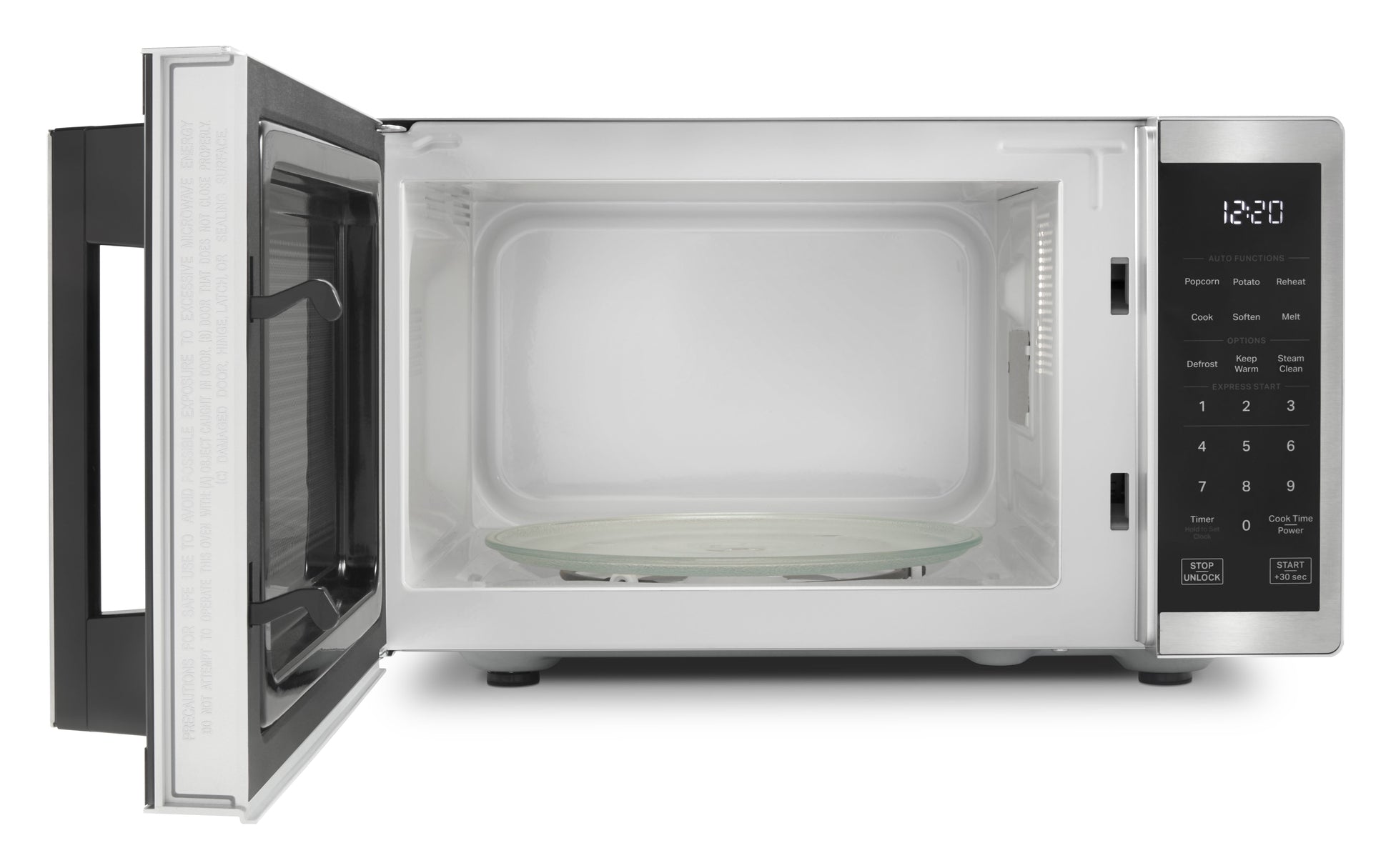 0.9 Cu. Ft. Stainless Steel Countertop Microwave with Steam Clean - 900 Watt