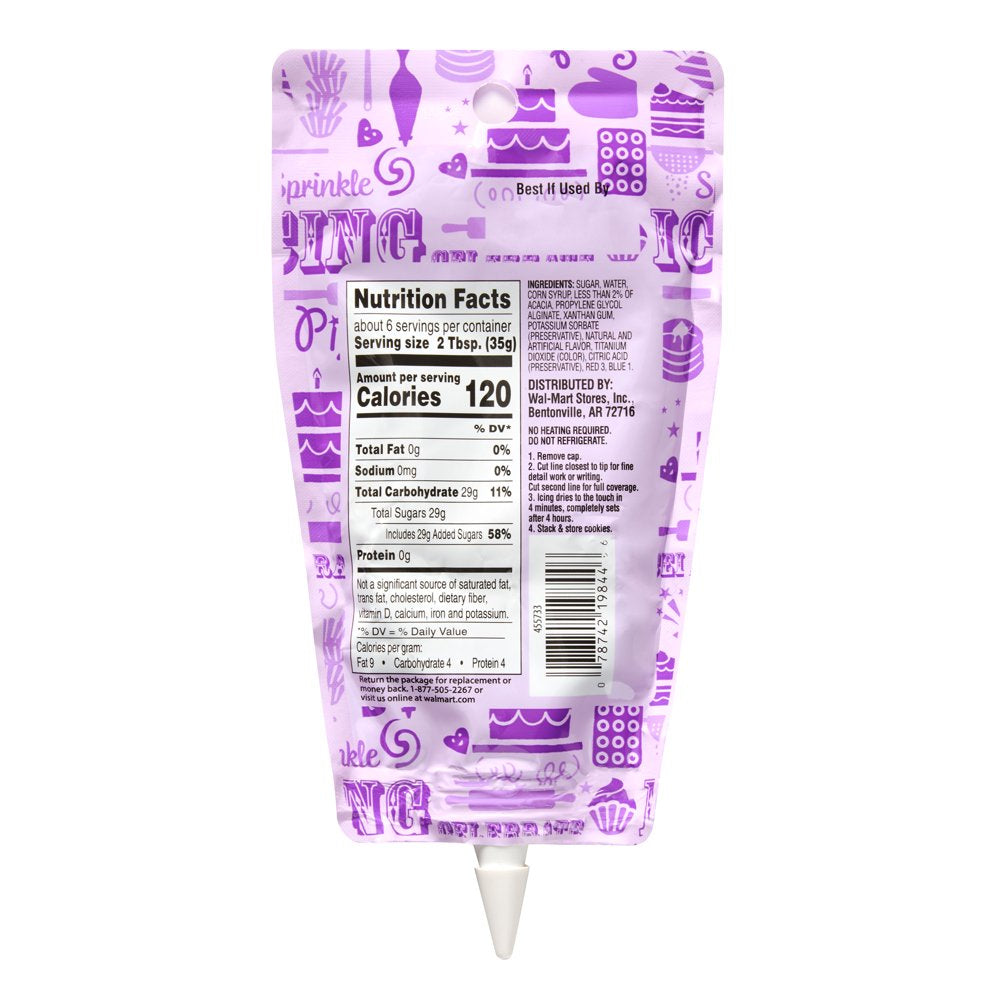 Cookie Icing in a Ready to Use Pouch, Purple, 7 Ounce