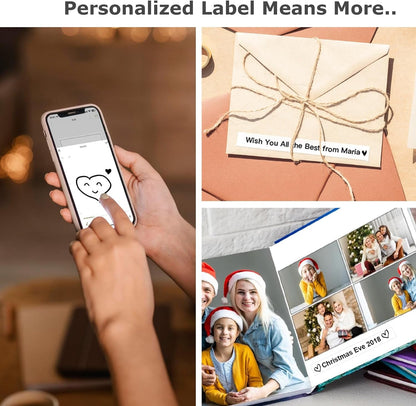 E10 Bluetooth Label Maker Machine with Tape, Continuous Waterproof Label, Versatile App with 35 Fonts and 1K+ Icons, Label Printer for Home, Kitchen, School, Office Organization, Green