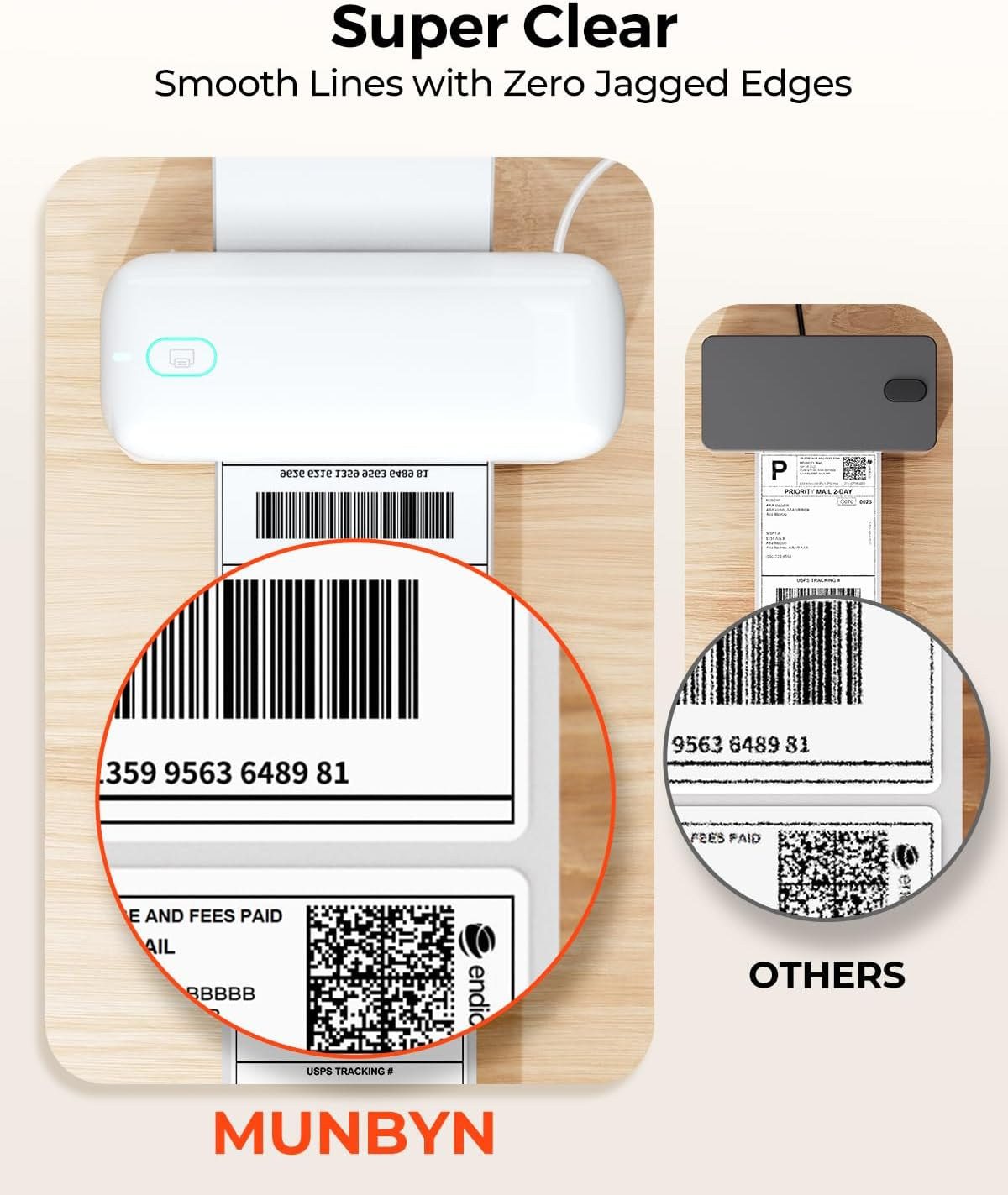MUNBYN Bluetooth Thermal Label Printer Realwriter RW402B, 4X6 Shipping Label Printer for Small Business, Compatible with Android, Iphone and Windows, Mac, Chromebook, Ebay, USPS, Fedex, Shopify