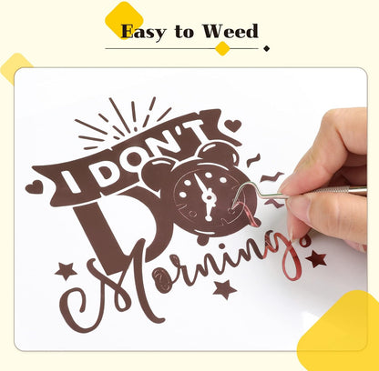 Permanent Vinyl - 57 Pack 12" X 12" Permanent Adhensive Vinyl Bundle Compatible with Cricut Cutting Machine, 52 Adhensive Sheets and 5 Transfer Tape Sets for Party Decoration, Stiker