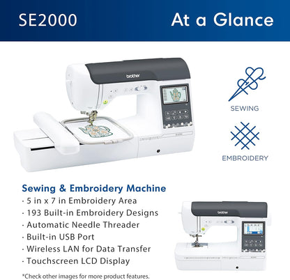 Brother SE2000 Computerized Sewing and Embroidery Machine
