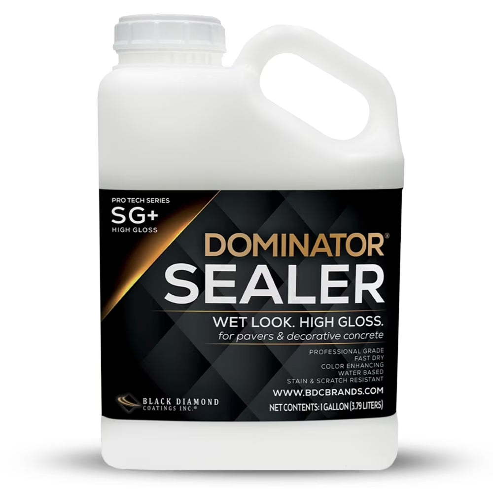 SG plus High Gloss Concrete and Paver Sealer, Wet Look, Acrylic Water Based, 1 Gal