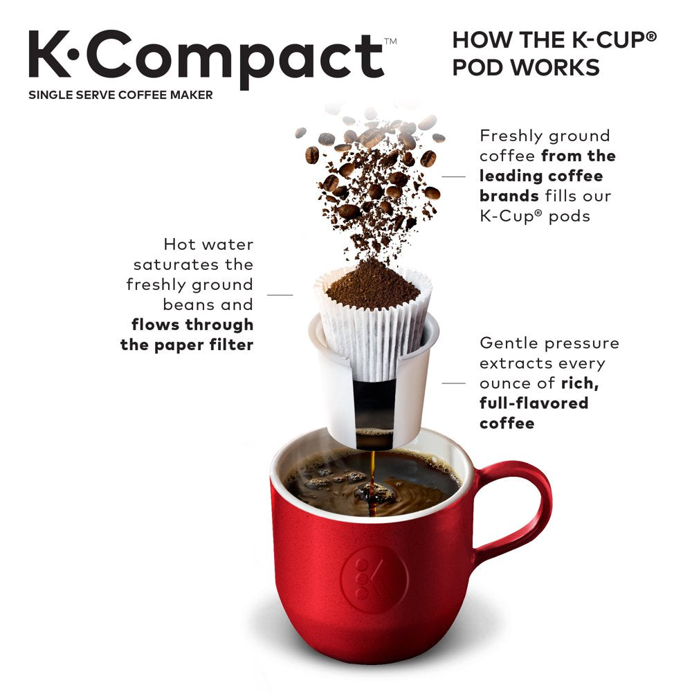 K-Compact Single-Serve K-Cup Pod Coffee Maker, Black