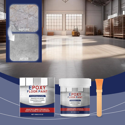 High-Gloss Marble Effect Epoxy Floor Coating,Epoxy Floor Paint for Garage,Self-Leveling Concrete Floor Paint, Quick-Dry Non-Slip Wear-Resistant Basement Waterproof Water-Based Paint